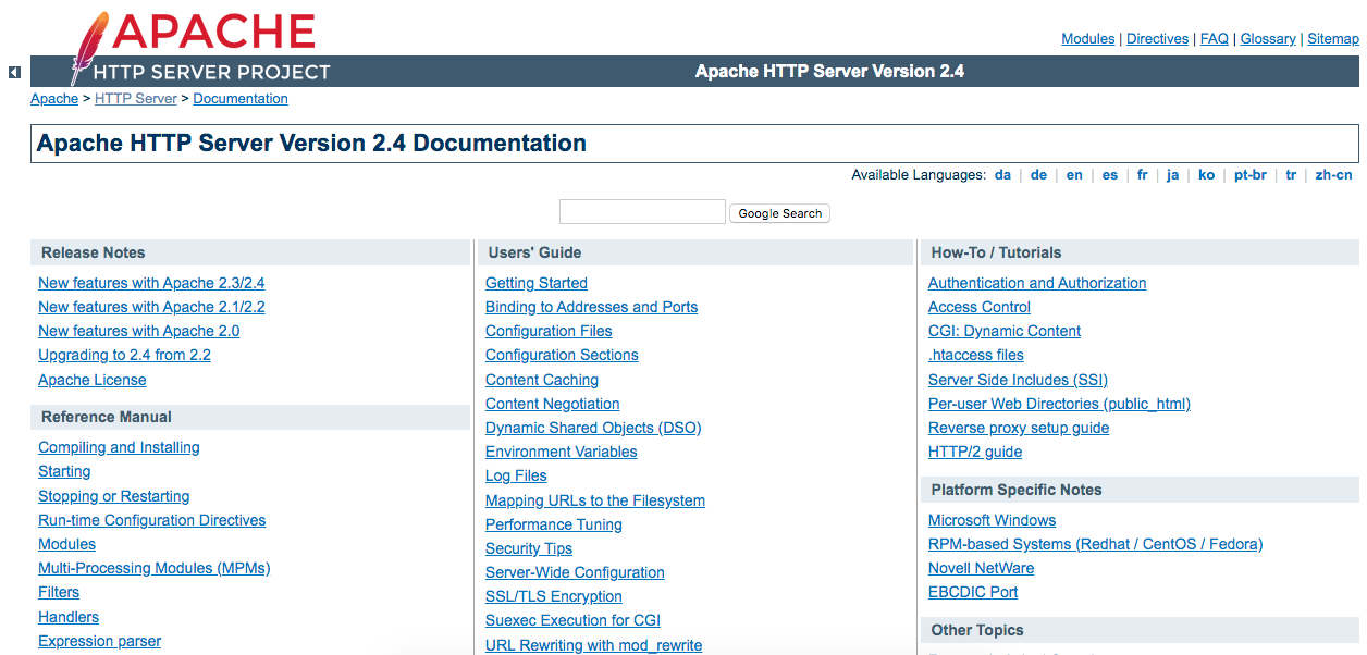 Apache Documentation