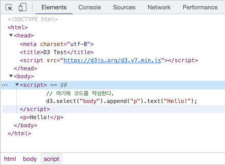 D3.js 요소 추가