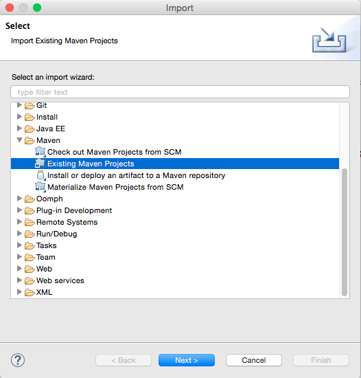 maven eclipse import