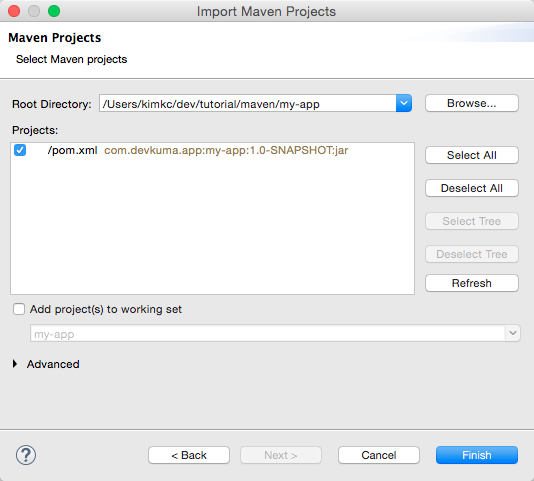 maven eclipse import