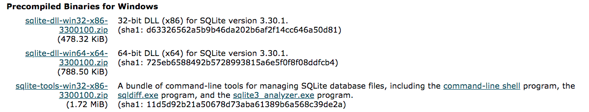 Sqlite download